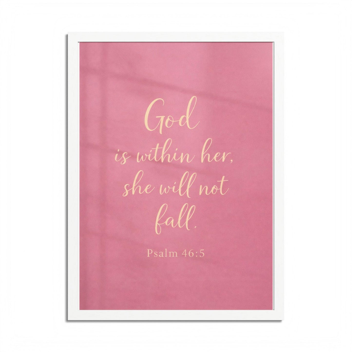 She Will Not Fall – Psalm 46:5 Scripture Wall Art