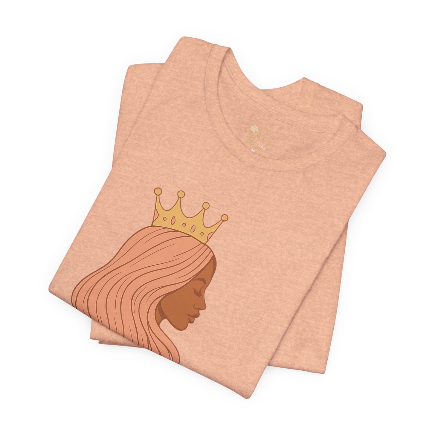 Crowned by Abba T-Shirt — Pastel Crown & Ribbon Christian Inspirational Tee