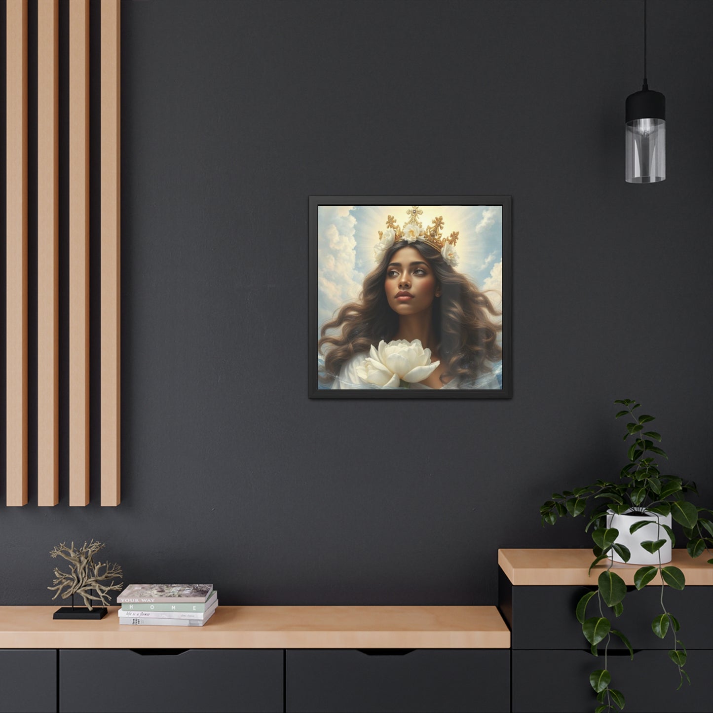 Crowned in Stillness – Peony of Grace Christian Wall Art