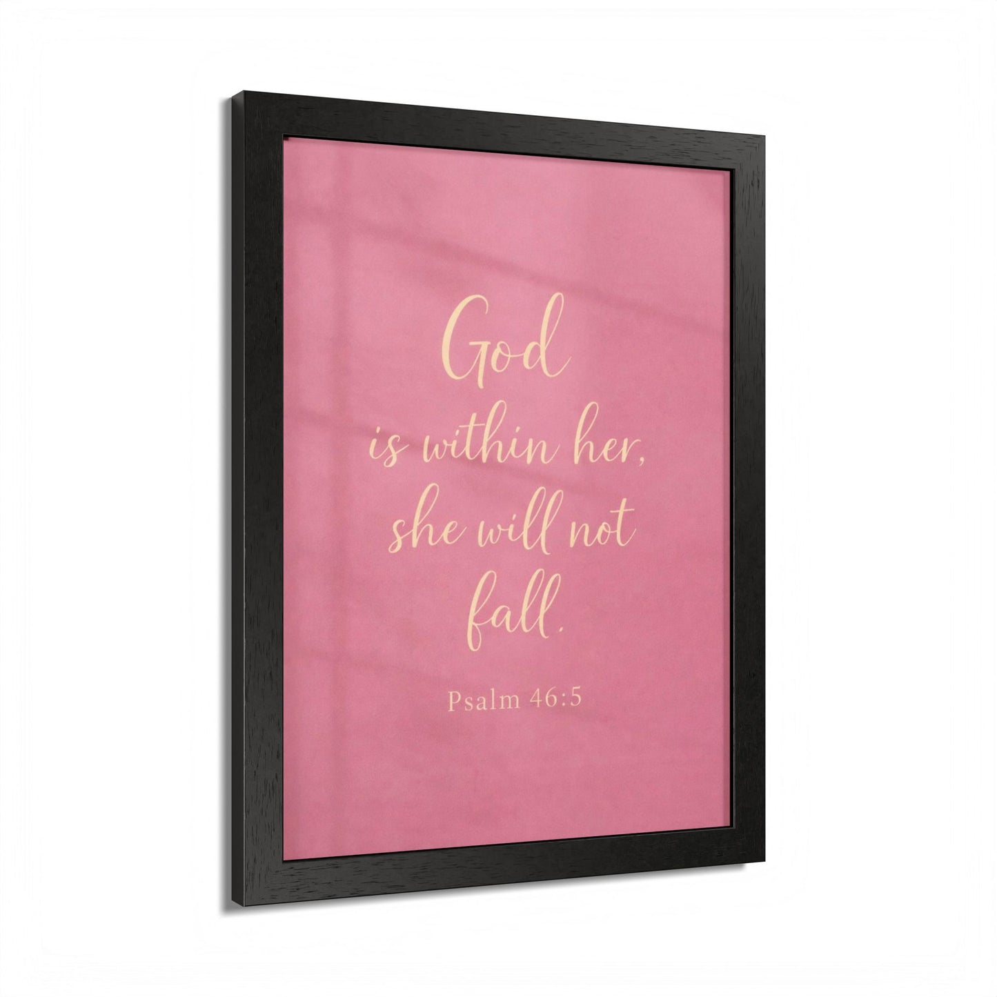 She Will Not Fall – Psalm 46:5 Scripture Wall Art