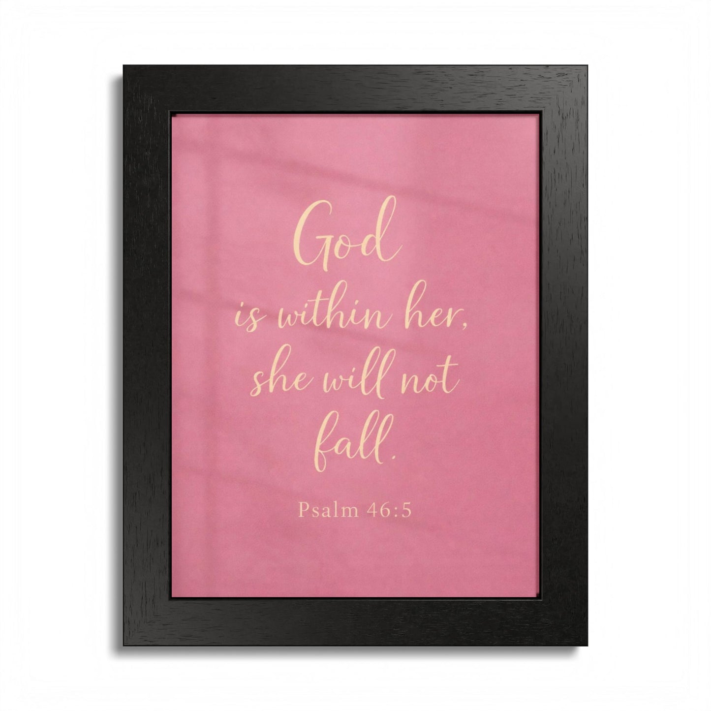 She Will Not Fall – Psalm 46:5 Scripture Wall Art