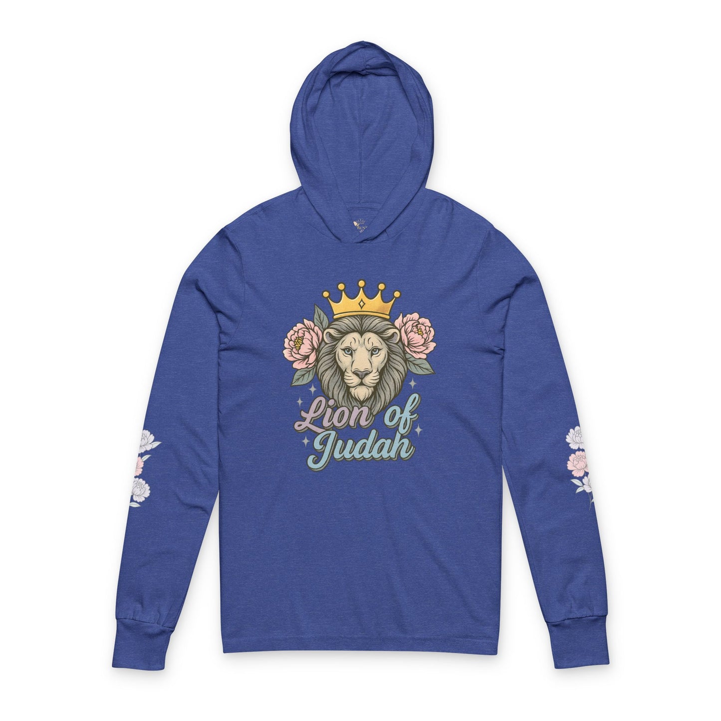 Lion of Judah Hooded Long Sleeve Tee Christian Lightweight Hoodie