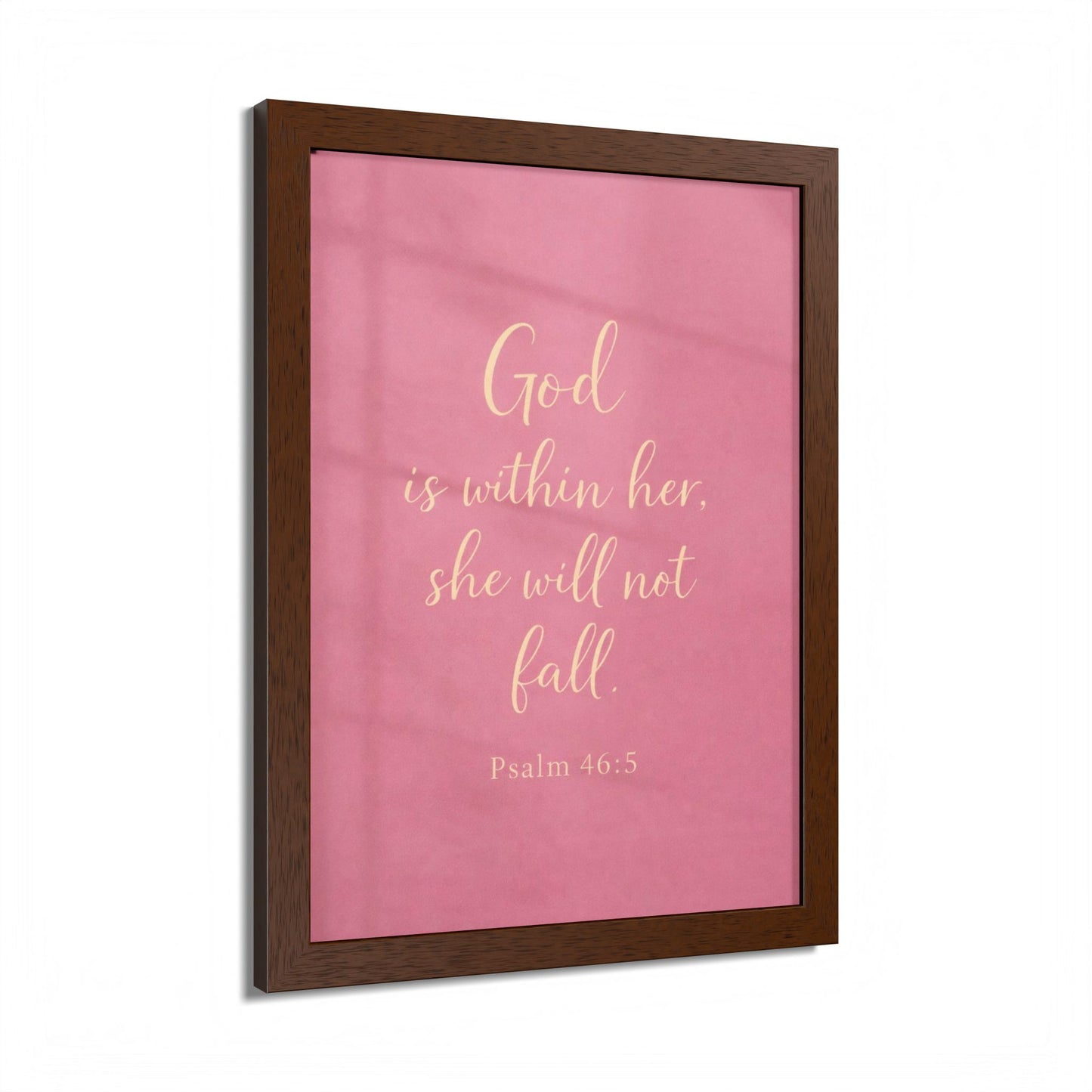 She Will Not Fall – Psalm 46:5 Scripture Wall Art