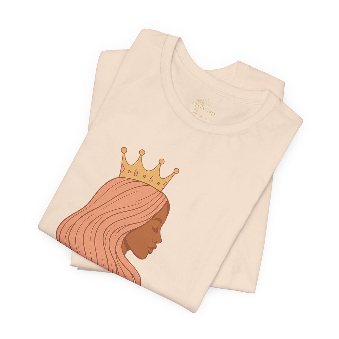 Crowned by Abba T-Shirt — Pastel Crown & Ribbon Christian Inspirational Tee