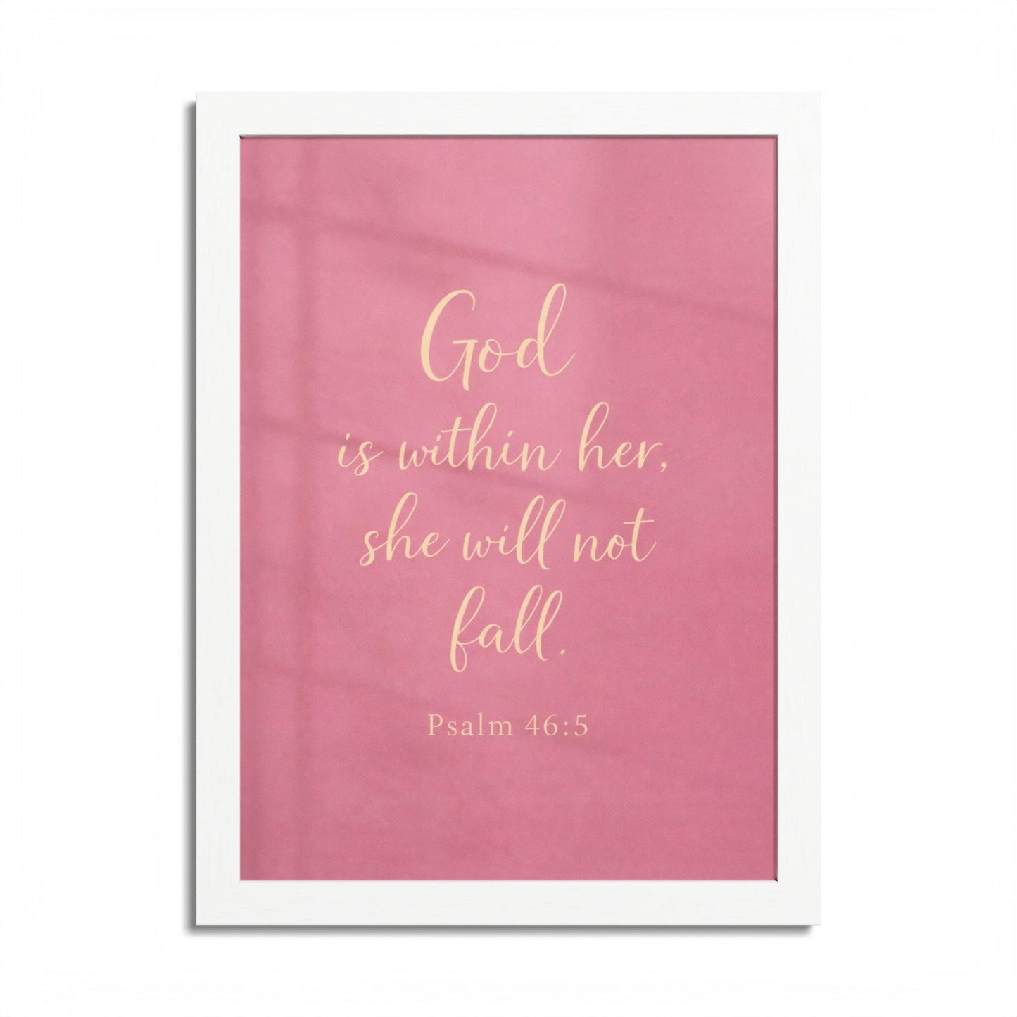 She Will Not Fall – Psalm 46:5 Scripture Wall Art