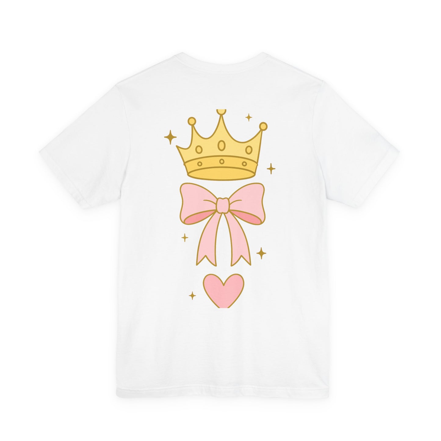 Crowned by Abba T-Shirt — Pastel Crown & Ribbon Christian Inspirational Tee