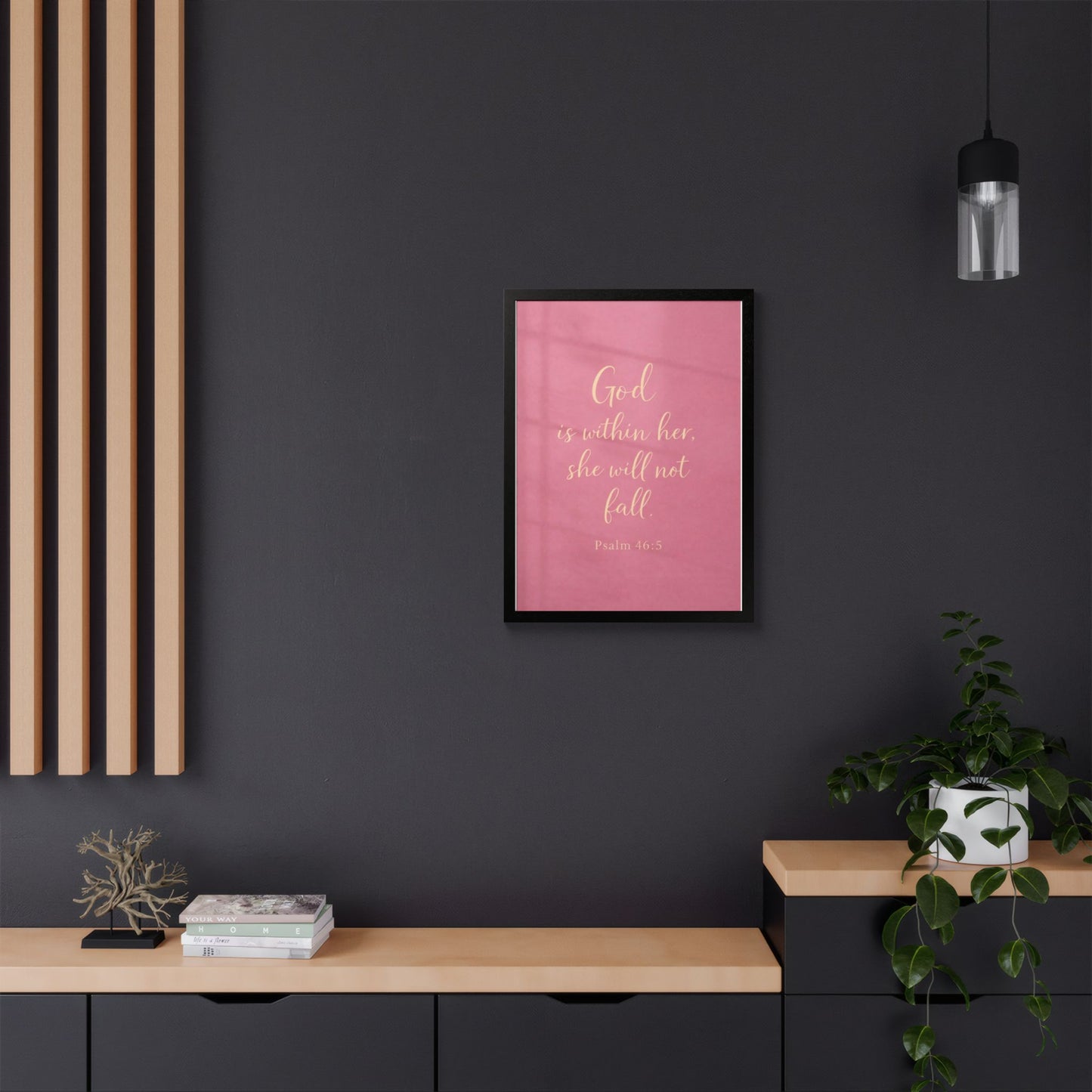She Will Not Fall – Psalm 46:5 Scripture Wall Art