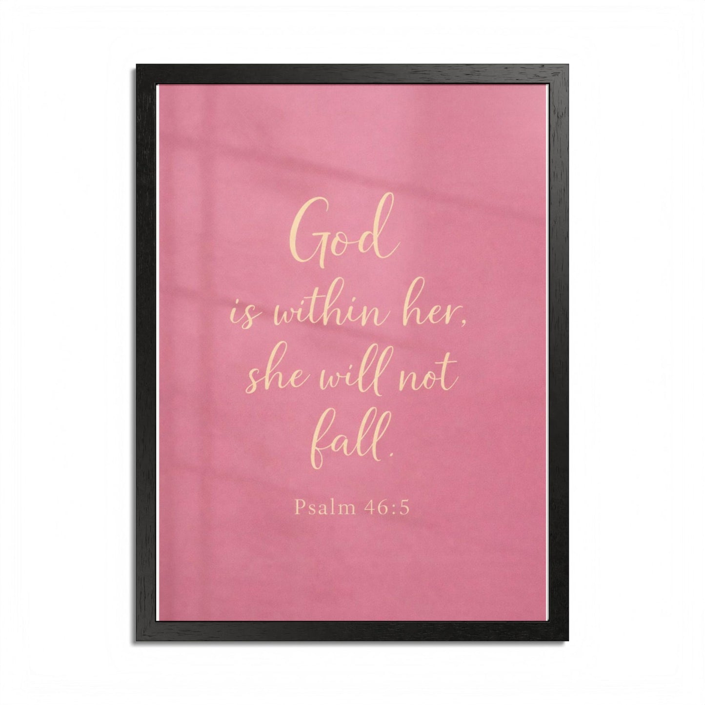 She Will Not Fall – Psalm 46:5 Scripture Wall Art