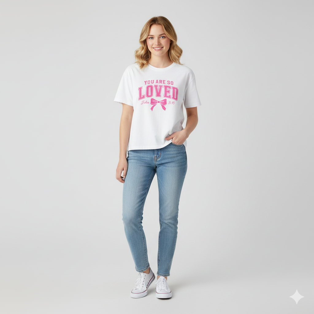 You Are So Loved Boxy Tee — Women's Christian Inspirational Shirt