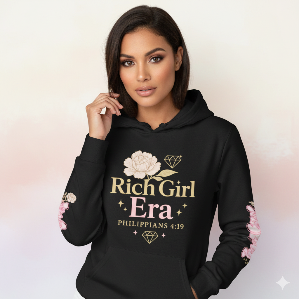 Rich girl Hooded Long Sleeve Tee