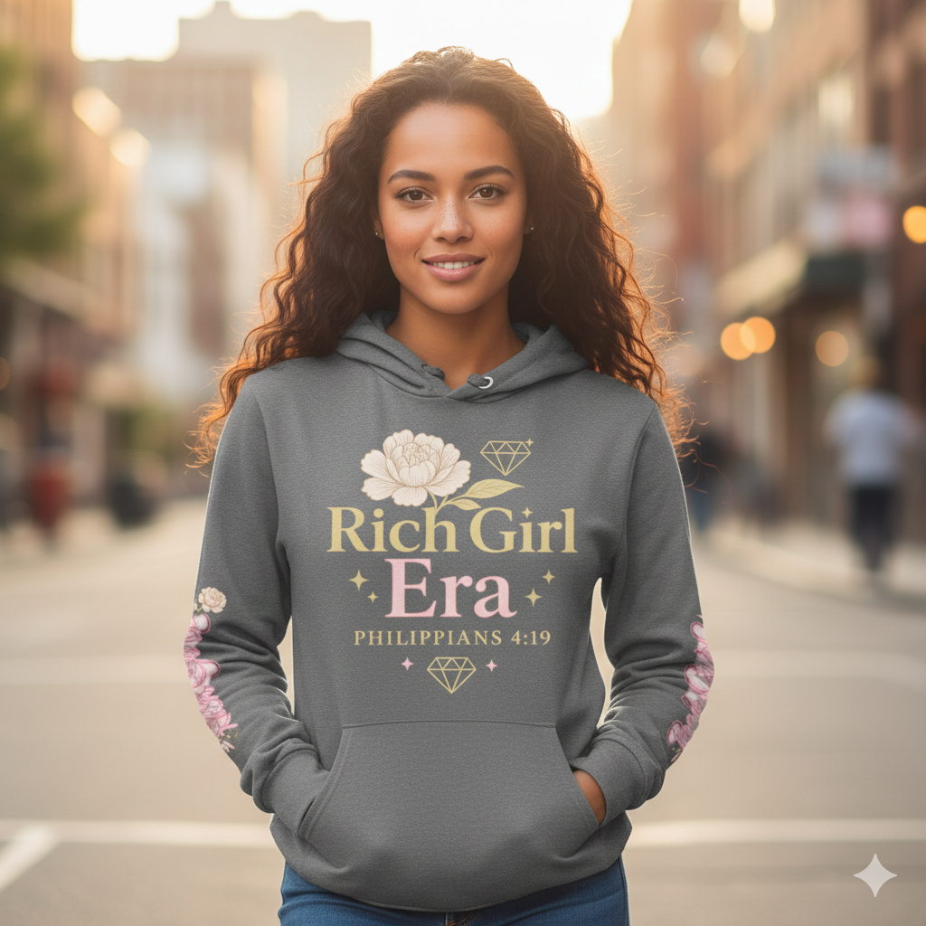 Rich girl Hooded Long Sleeve Tee