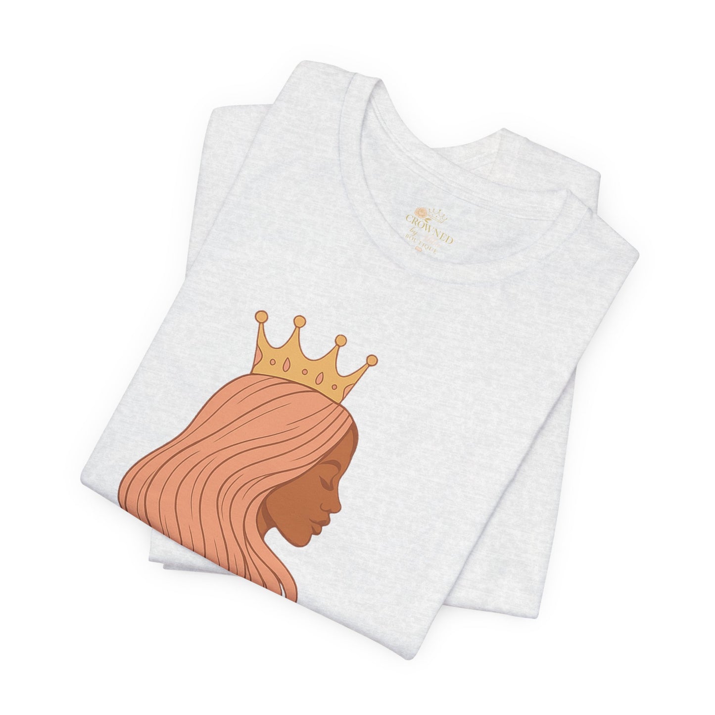 Crowned by Abba T-Shirt — Pastel Crown & Ribbon Christian Inspirational Tee