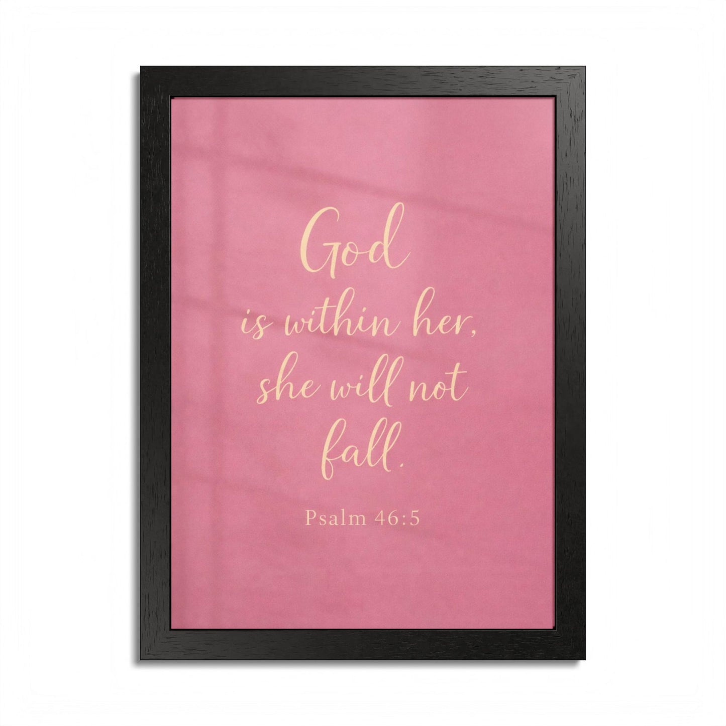 She Will Not Fall – Psalm 46:5 Scripture Wall Art