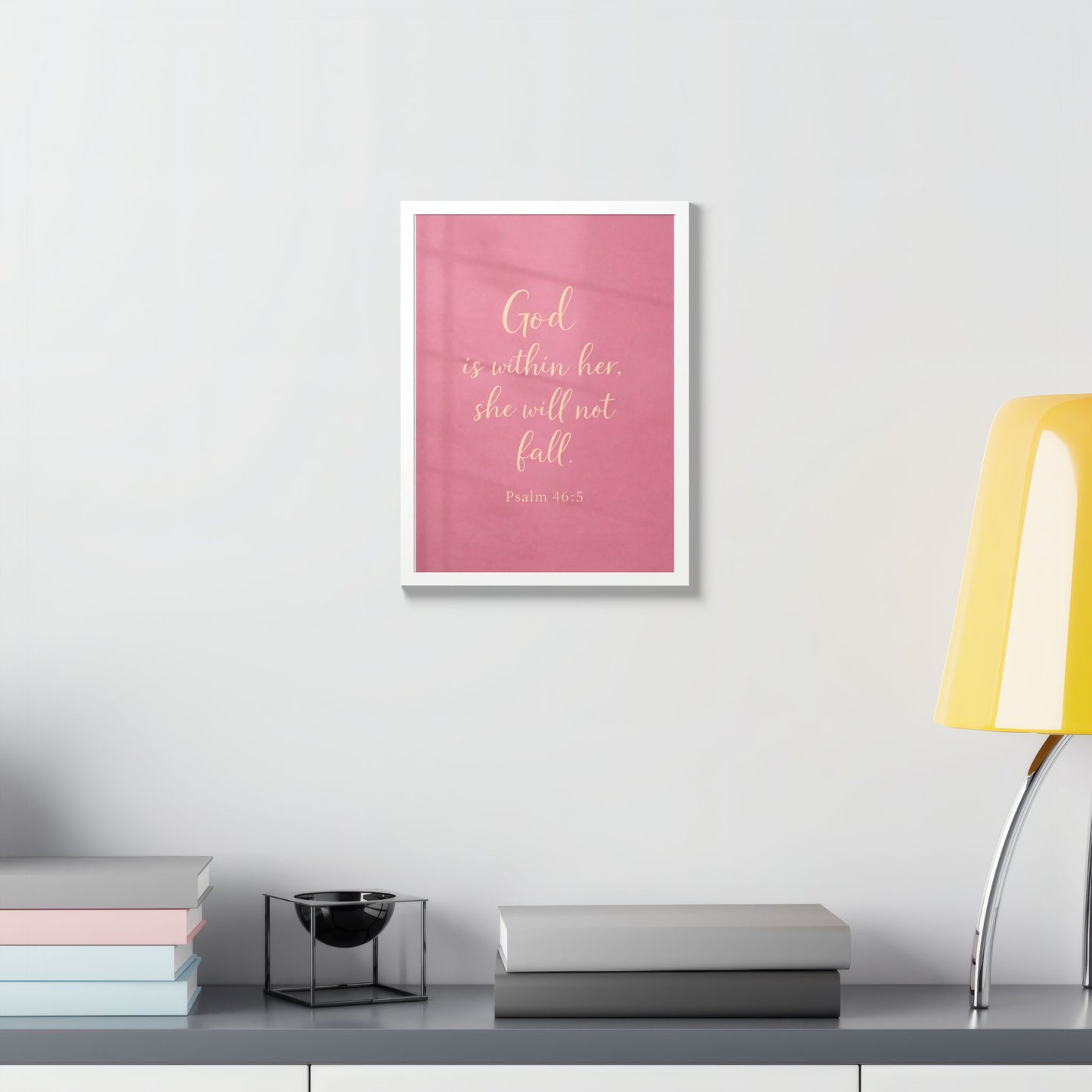 She Will Not Fall – Psalm 46:5 Scripture Wall Art