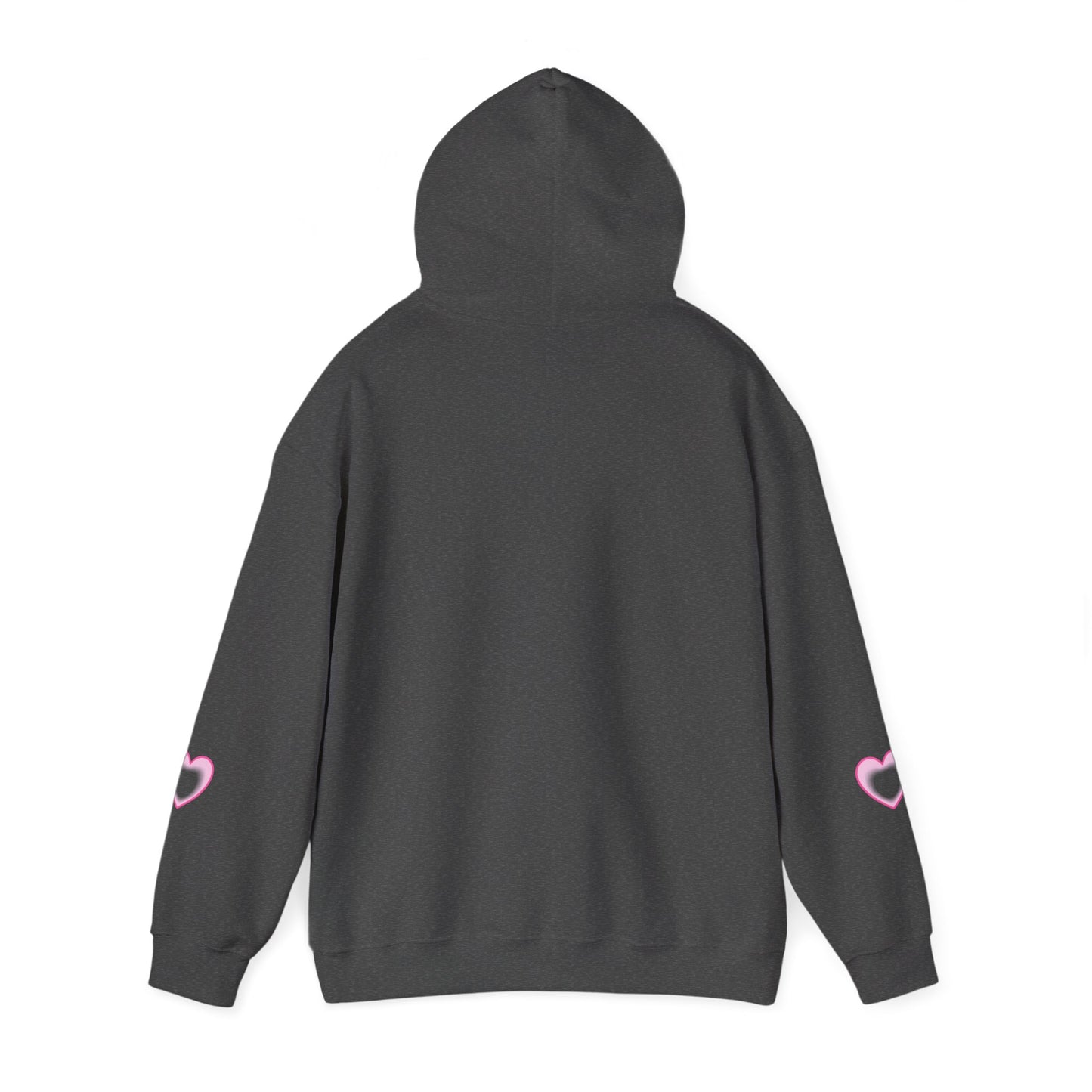 Christian Hoodie - "Loved by Abba" Pink Script with  Heart Sleeve Design