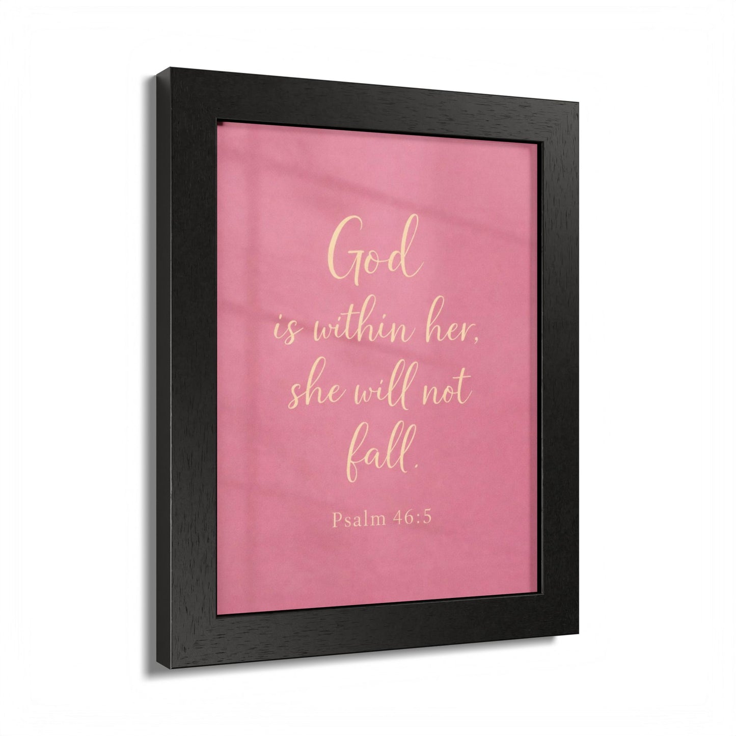She Will Not Fall – Psalm 46:5 Scripture Wall Art