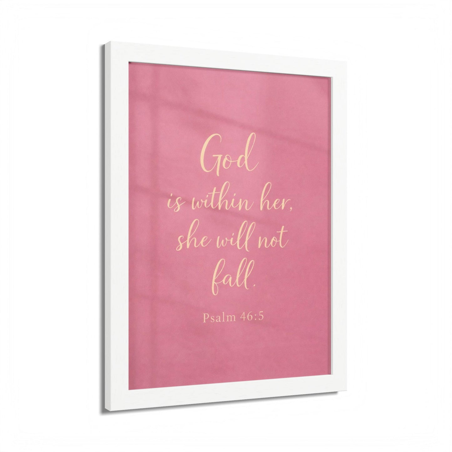 She Will Not Fall – Psalm 46:5 Scripture Wall Art