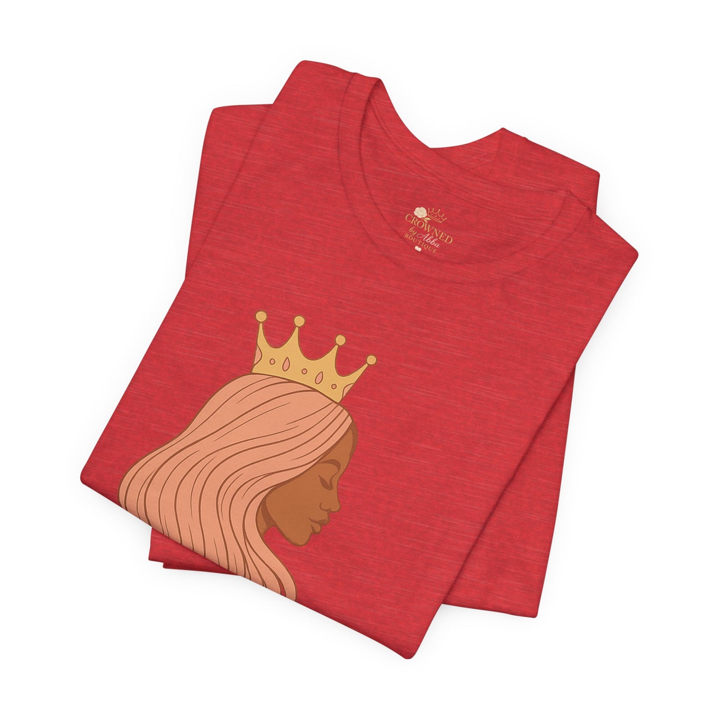 Crowned by Abba T-Shirt — Pastel Crown & Ribbon Christian Inspirational Tee