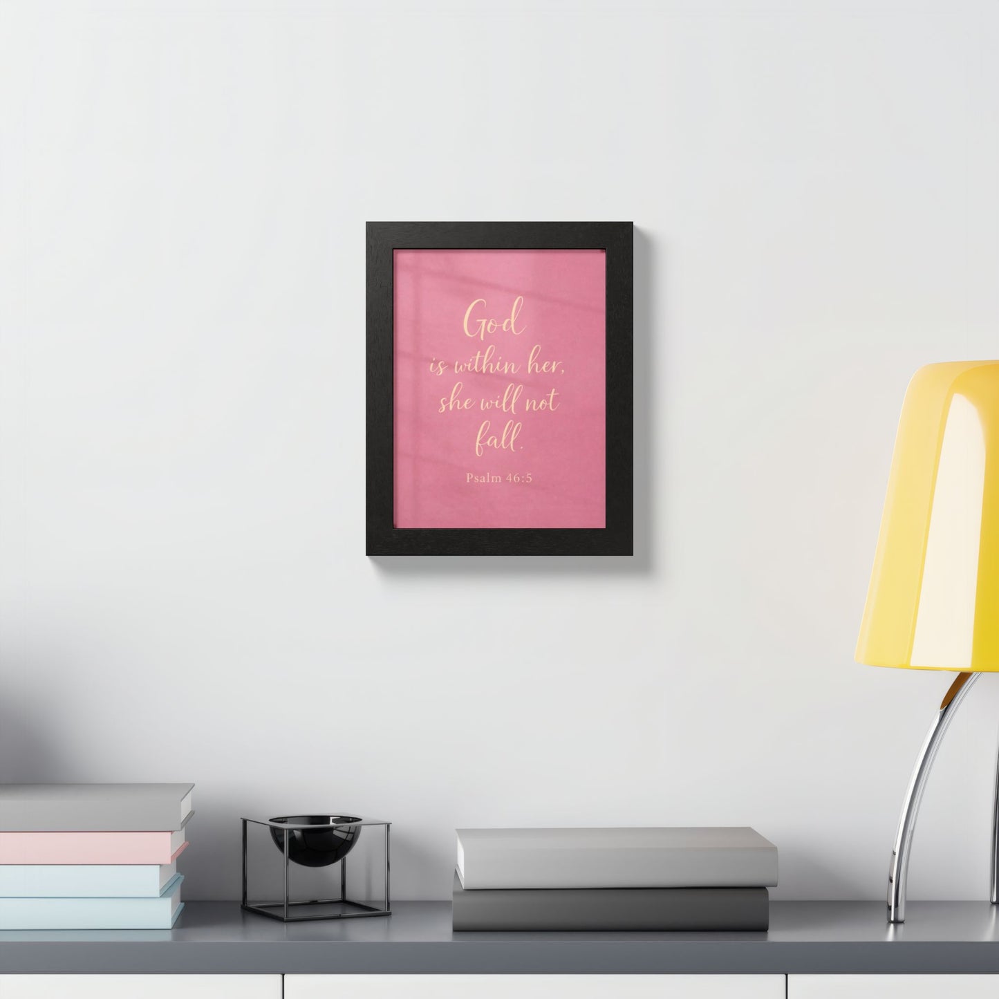 She Will Not Fall – Psalm 46:5 Scripture Wall Art