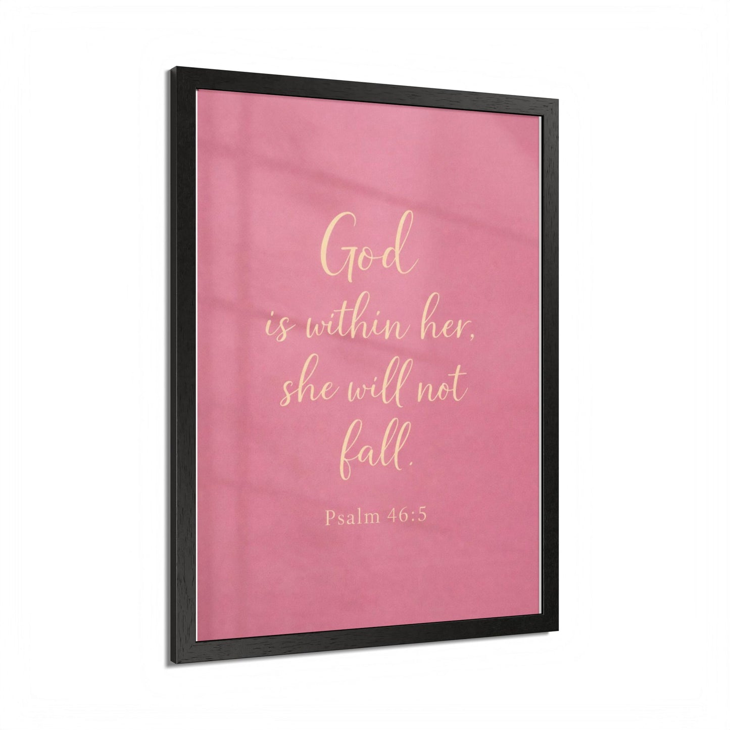 She Will Not Fall – Psalm 46:5 Scripture Wall Art