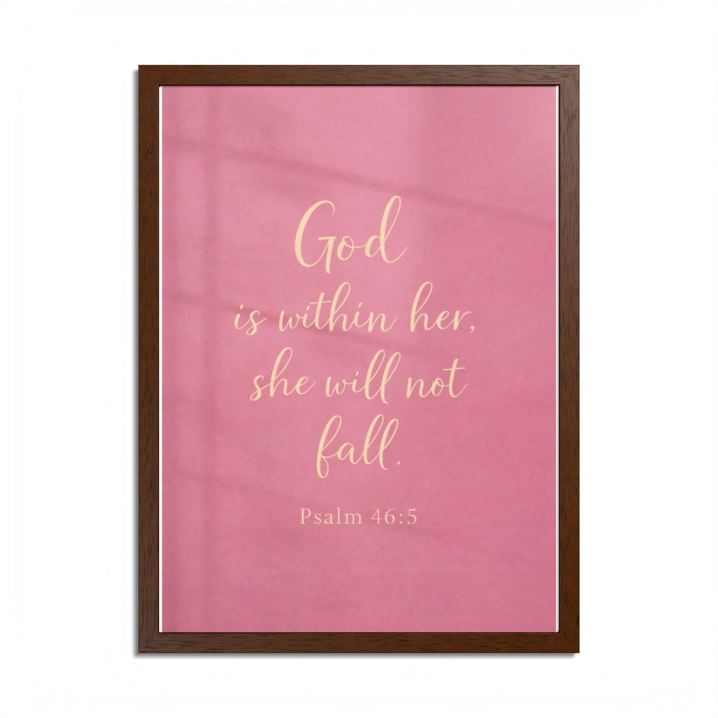 She Will Not Fall – Psalm 46:5 Scripture Wall Art