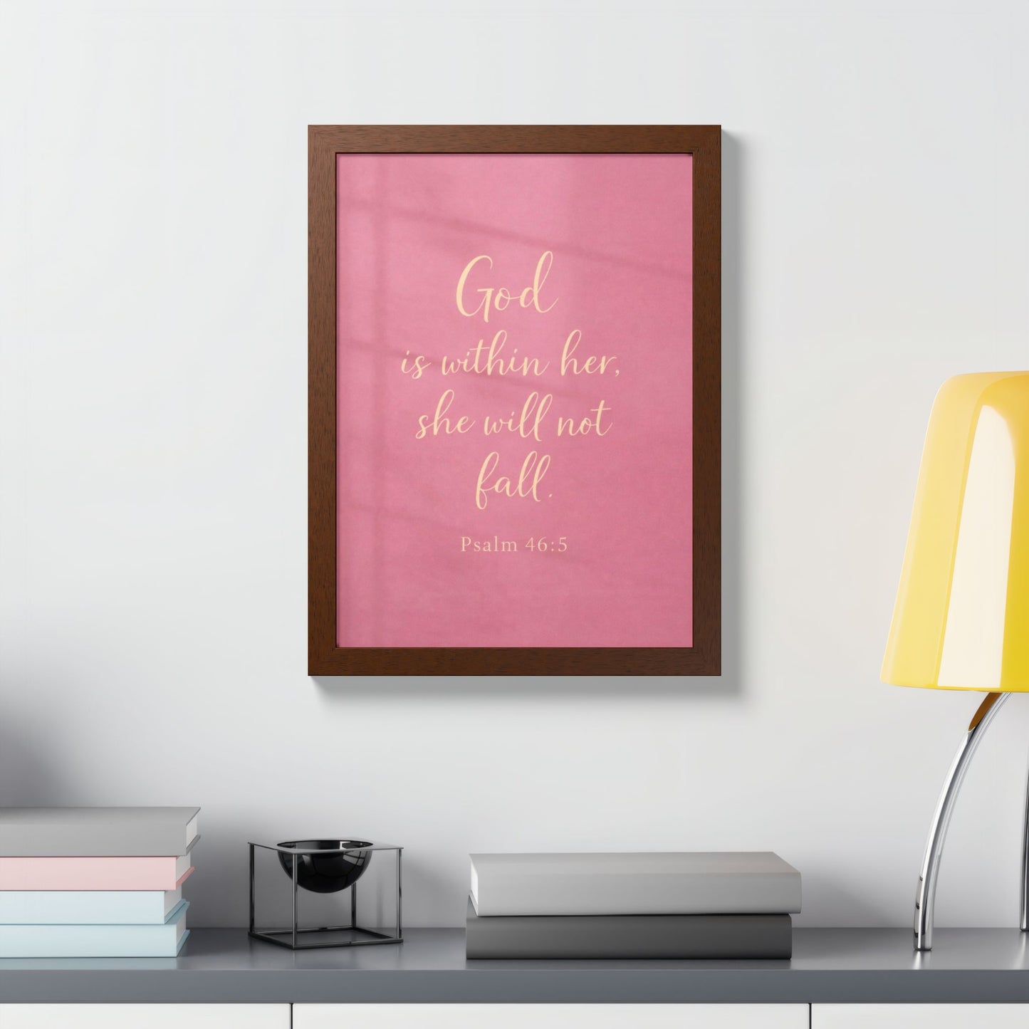 She Will Not Fall – Psalm 46:5 Scripture Wall Art