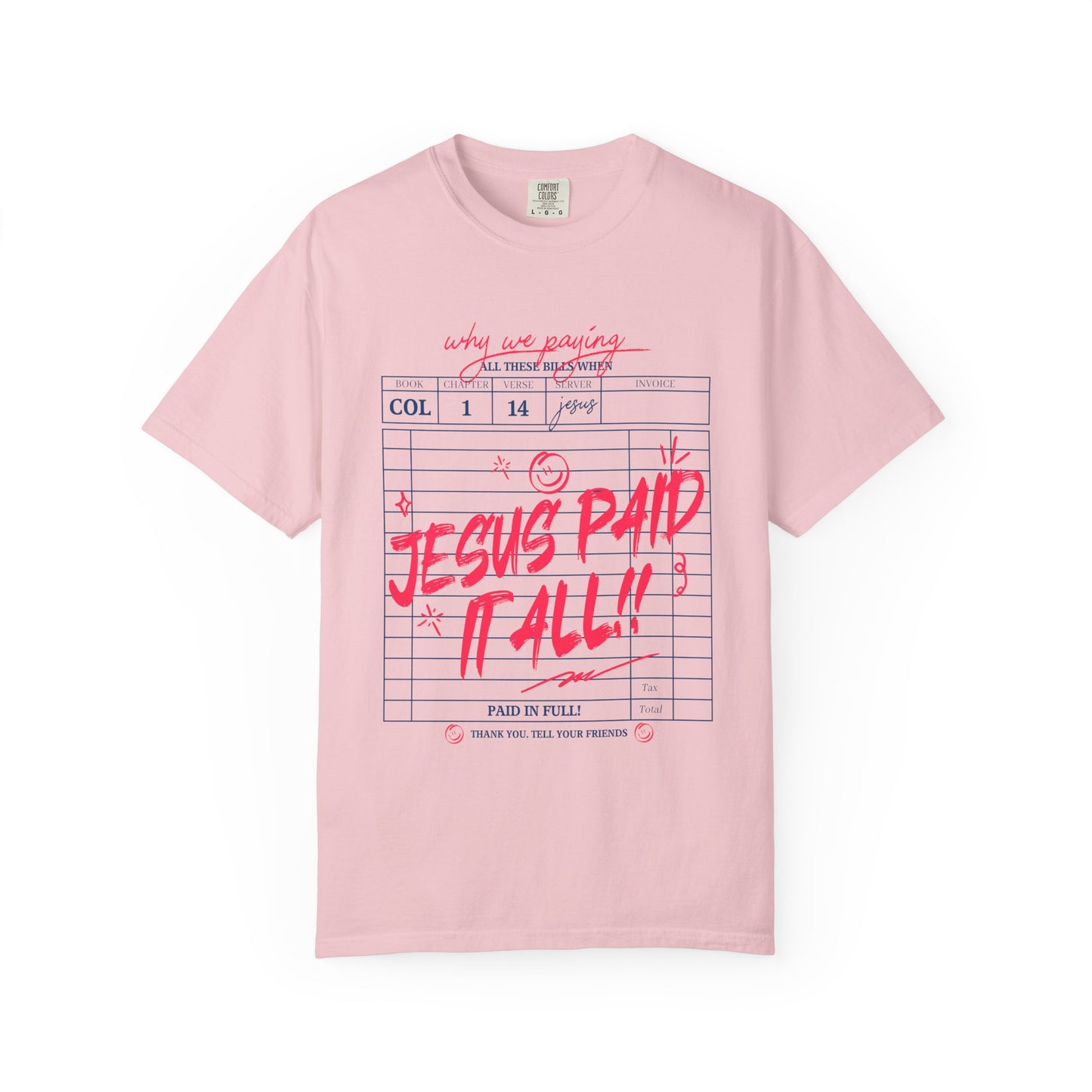 Jesus Paid It All T-Shirt — Vintage Receipt Graphic Christian Tee