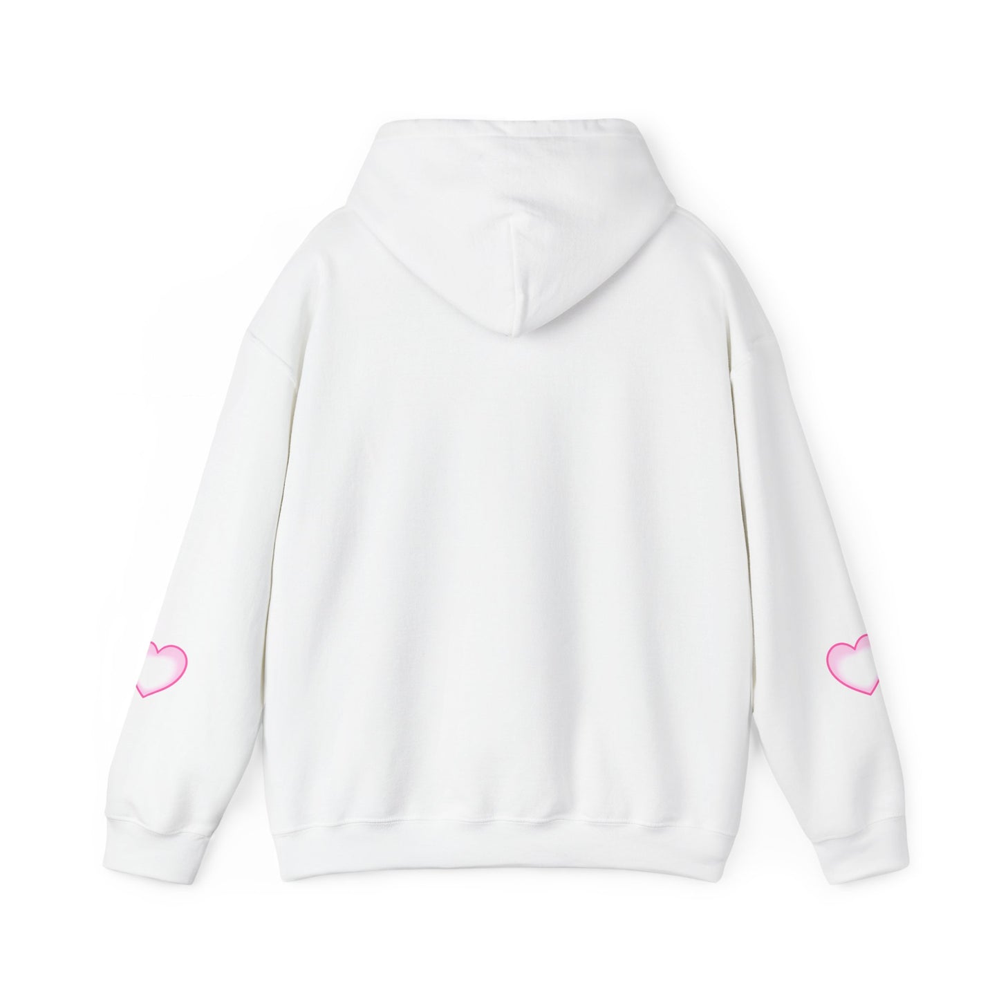 Christian Hoodie - "Loved by Abba" Pink Script with  Heart Sleeve Design