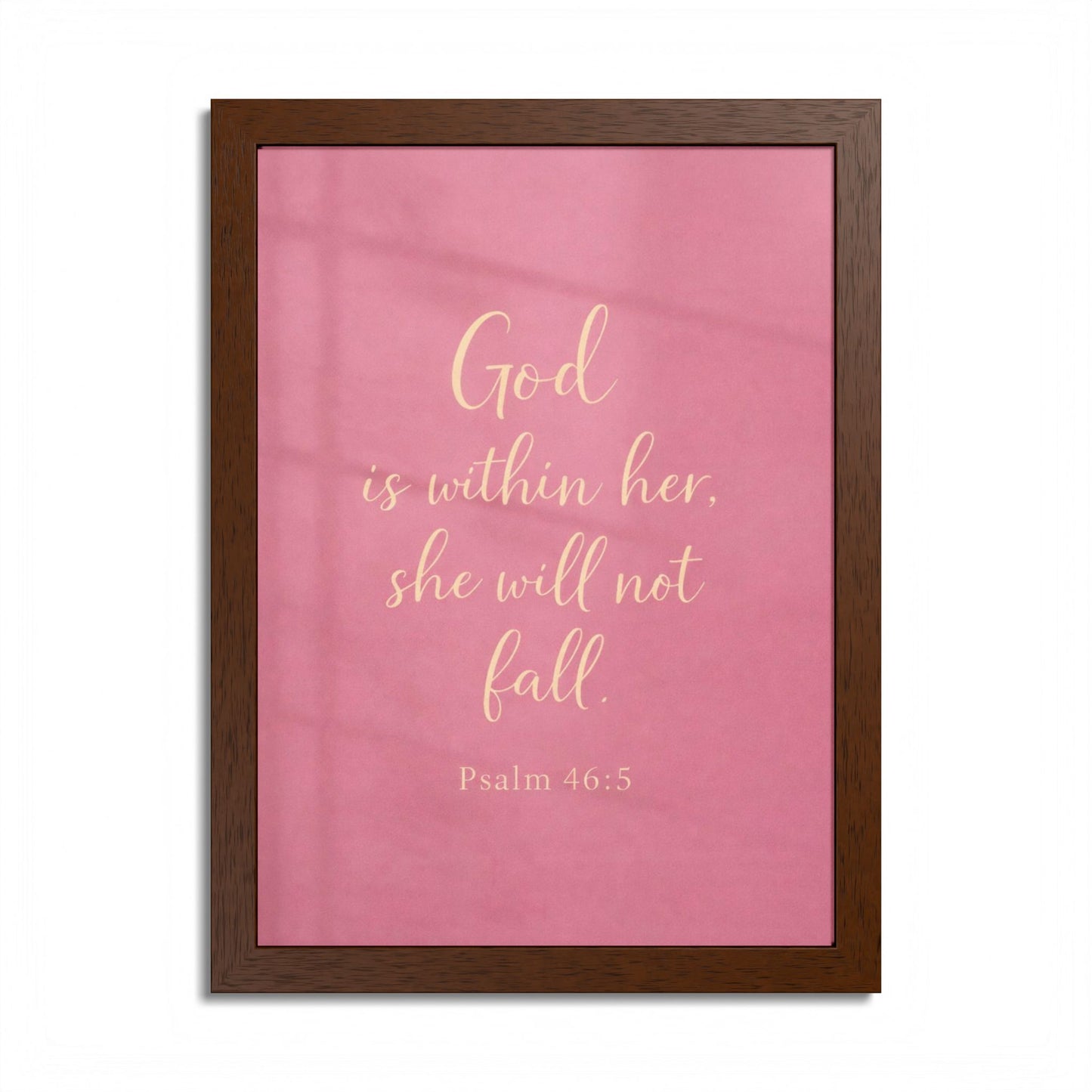 She Will Not Fall – Psalm 46:5 Scripture Wall Art