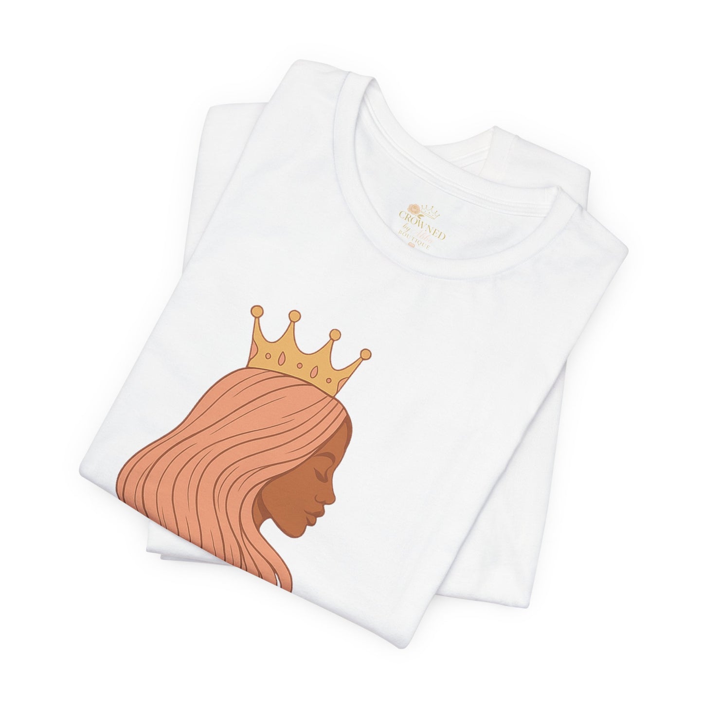 Crowned by Abba T-Shirt — Pastel Crown & Ribbon Christian Inspirational Tee