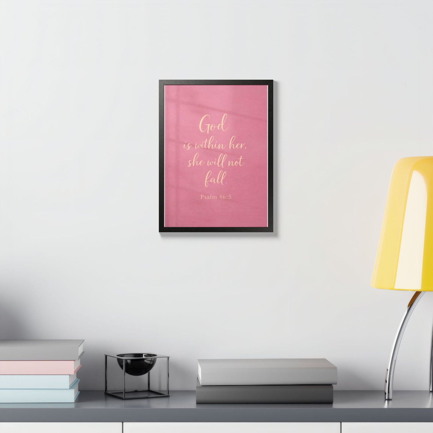She Will Not Fall – Psalm 46:5 Scripture Wall Art