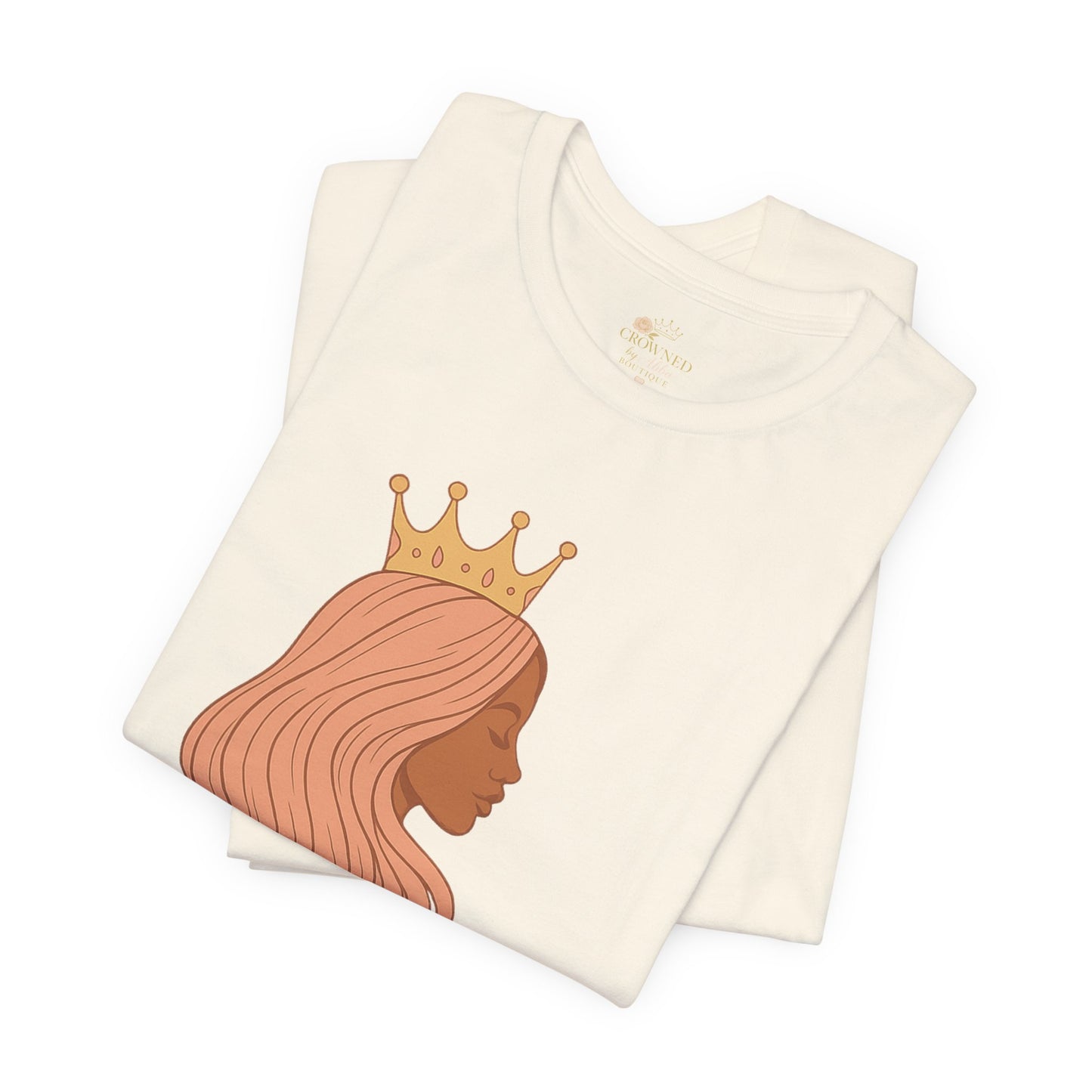 Crowned by Abba T-Shirt — Pastel Crown & Ribbon Christian Inspirational Tee