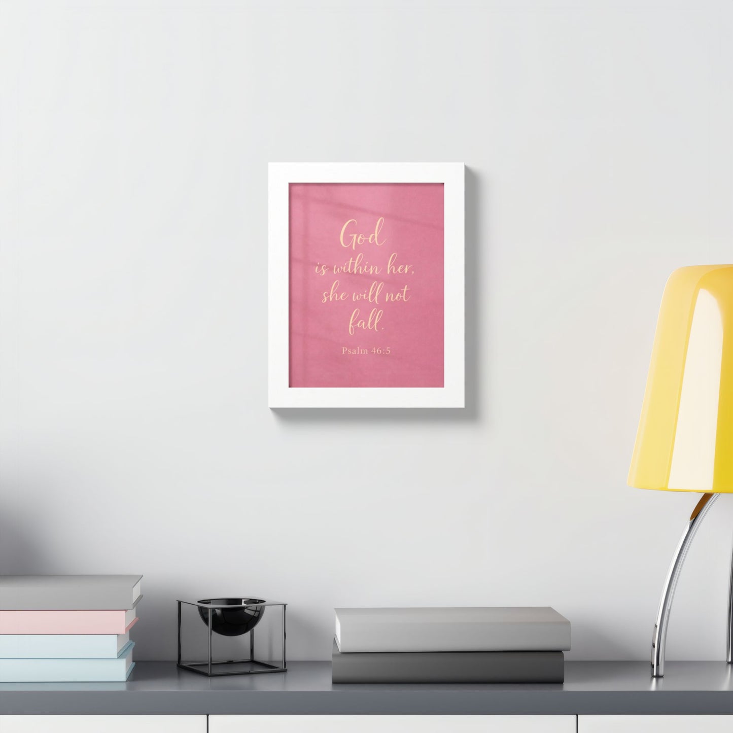 She Will Not Fall – Psalm 46:5 Scripture Wall Art