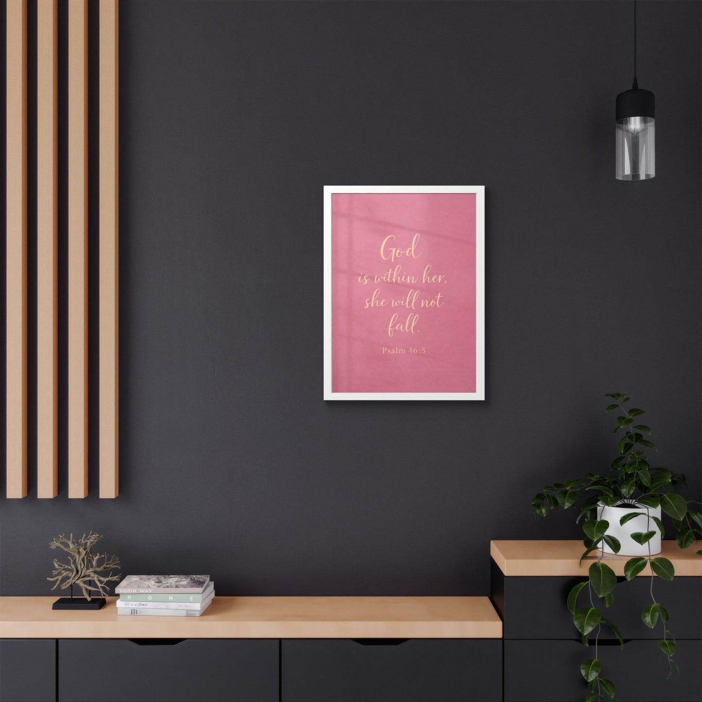She Will Not Fall – Psalm 46:5 Scripture Wall Art