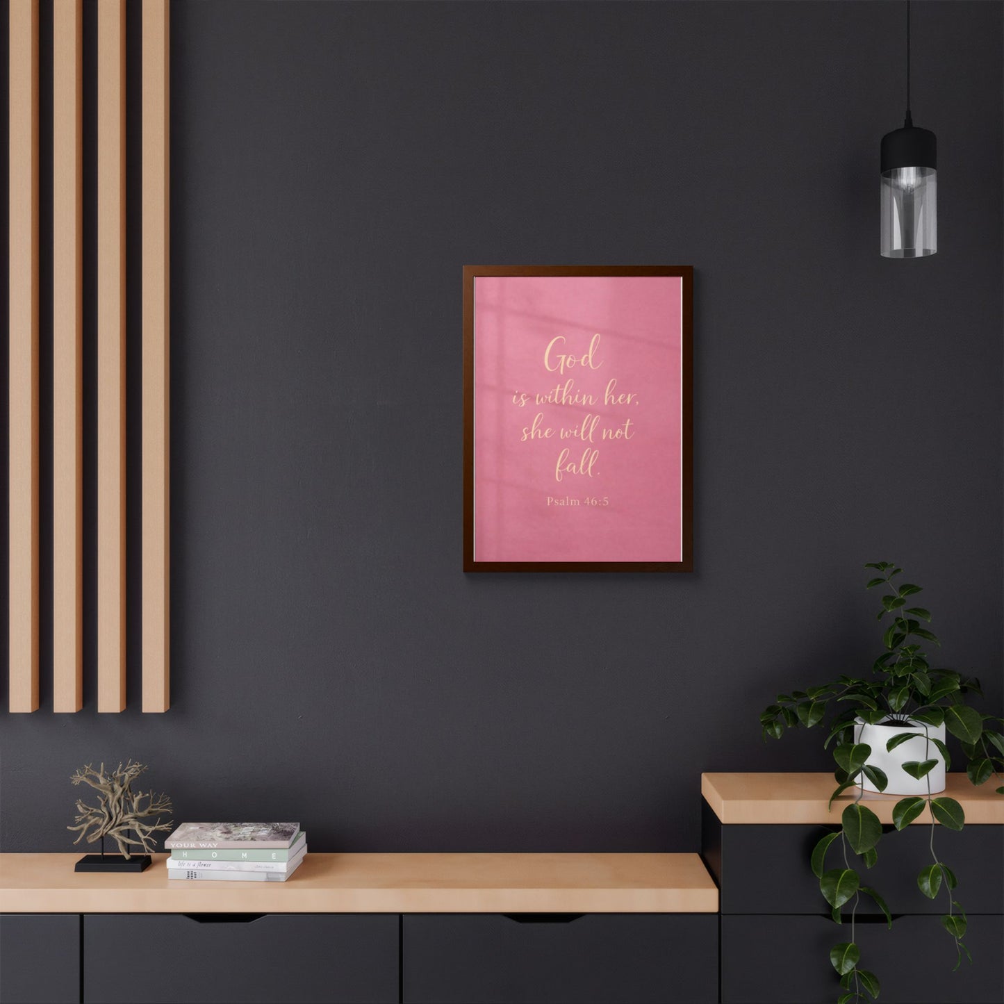She Will Not Fall – Psalm 46:5 Scripture Wall Art