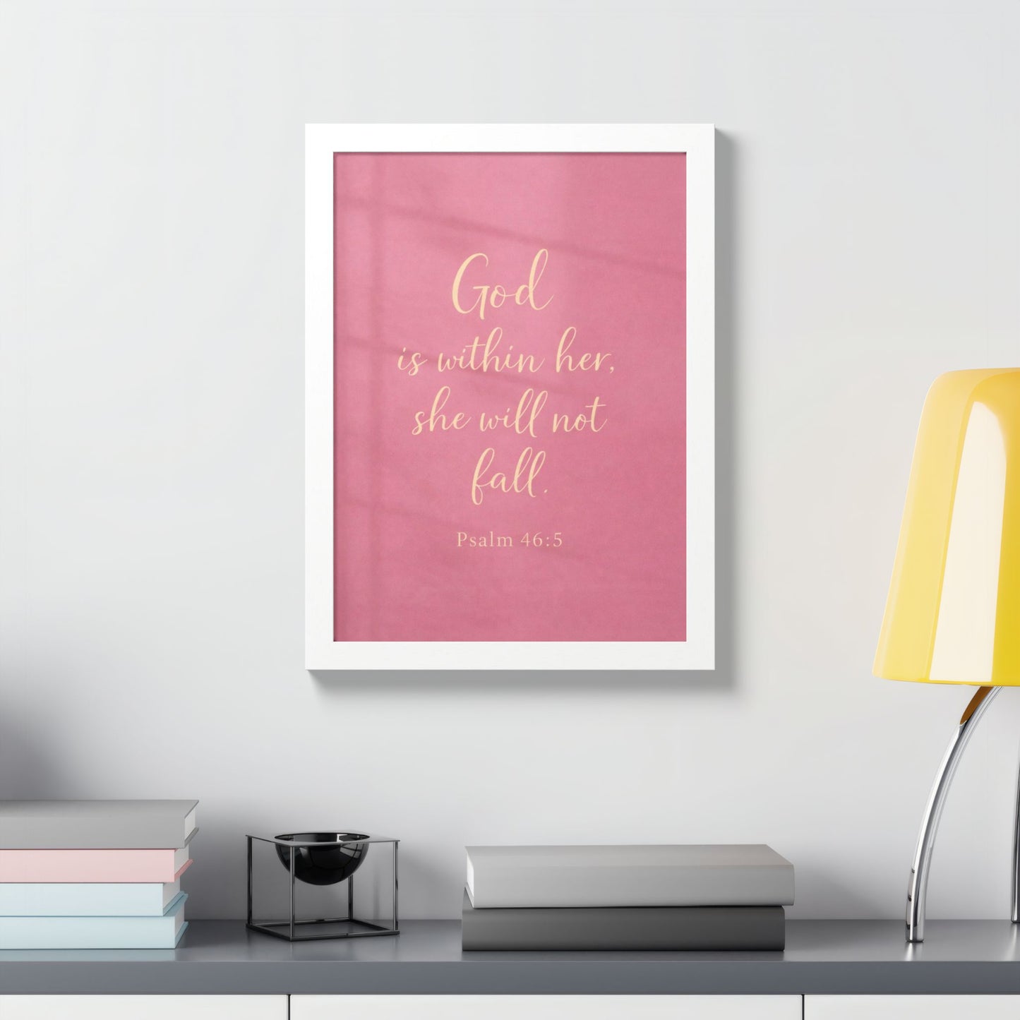 She Will Not Fall – Psalm 46:5 Scripture Wall Art