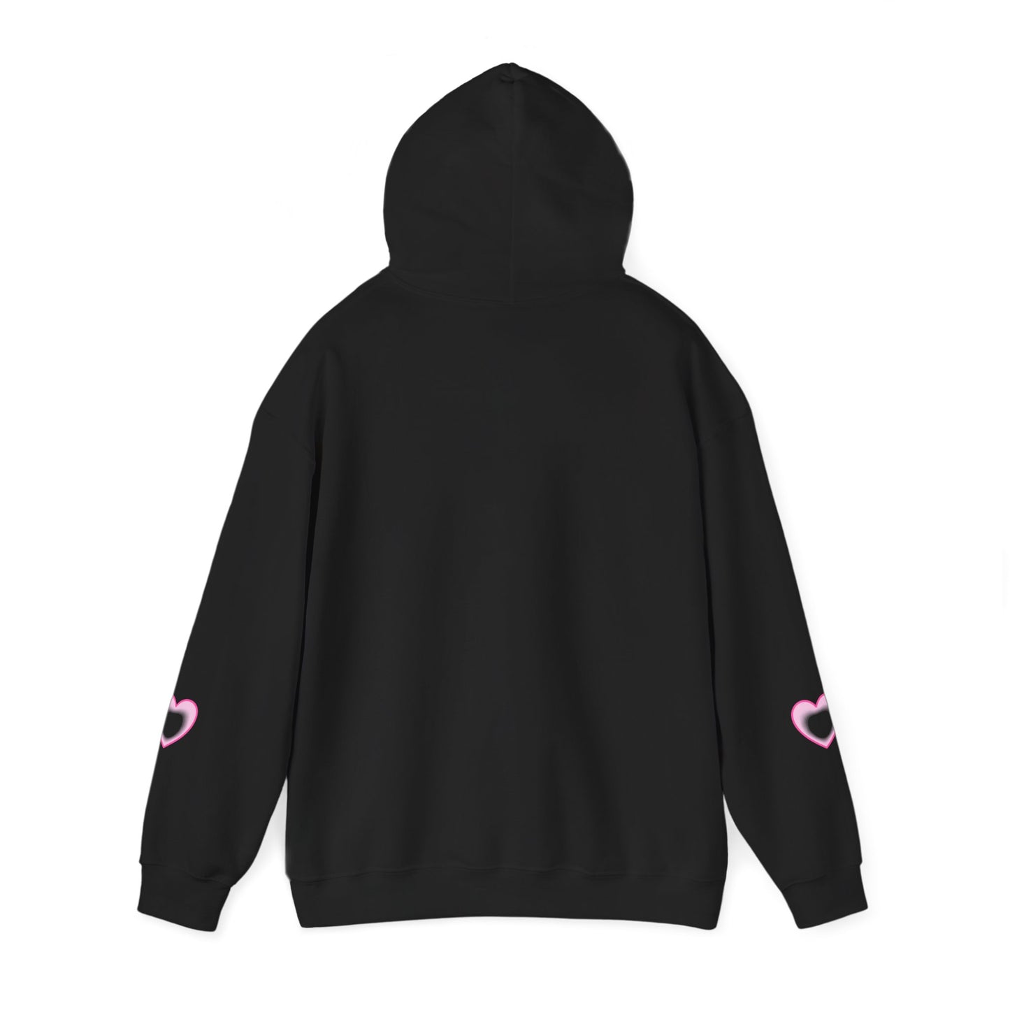 Christian Hoodie - "Loved by Abba" Pink Script with  Heart Sleeve Design