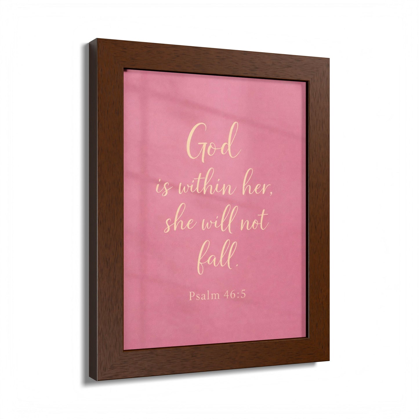 She Will Not Fall – Psalm 46:5 Scripture Wall Art