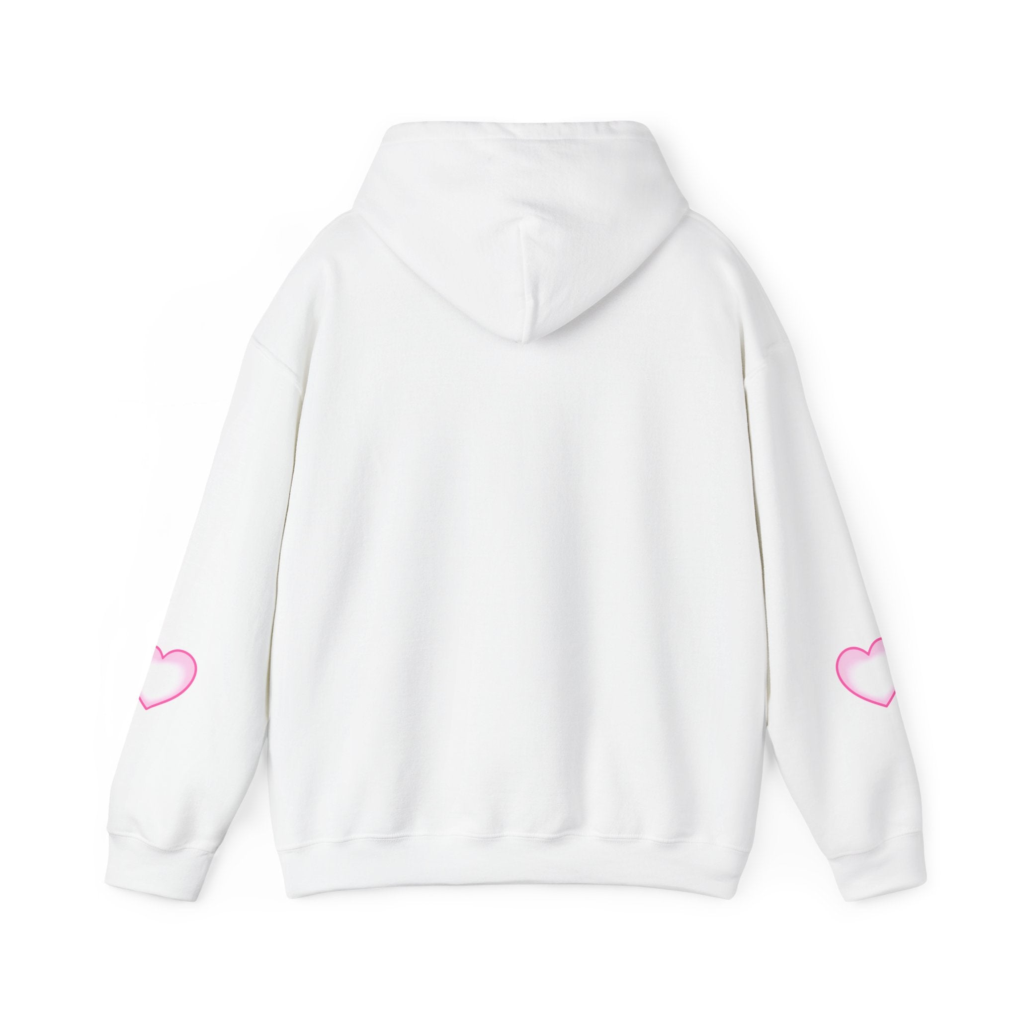 Christian Hoodie - "Loved by Abba" Pink Script with  Heart Sleeve Design