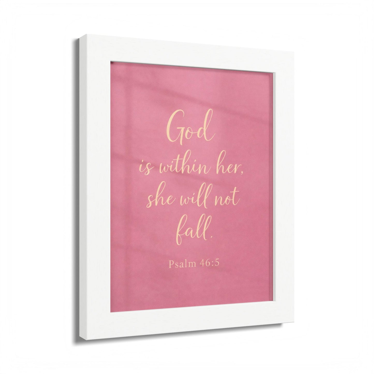 She Will Not Fall – Psalm 46:5 Scripture Wall Art