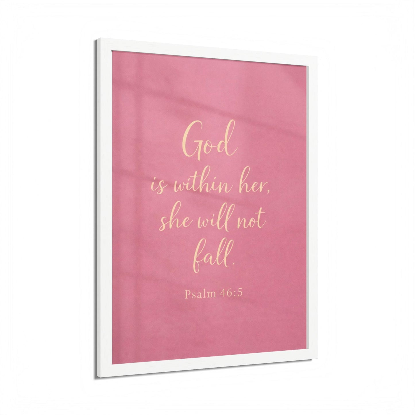 She Will Not Fall – Psalm 46:5 Scripture Wall Art