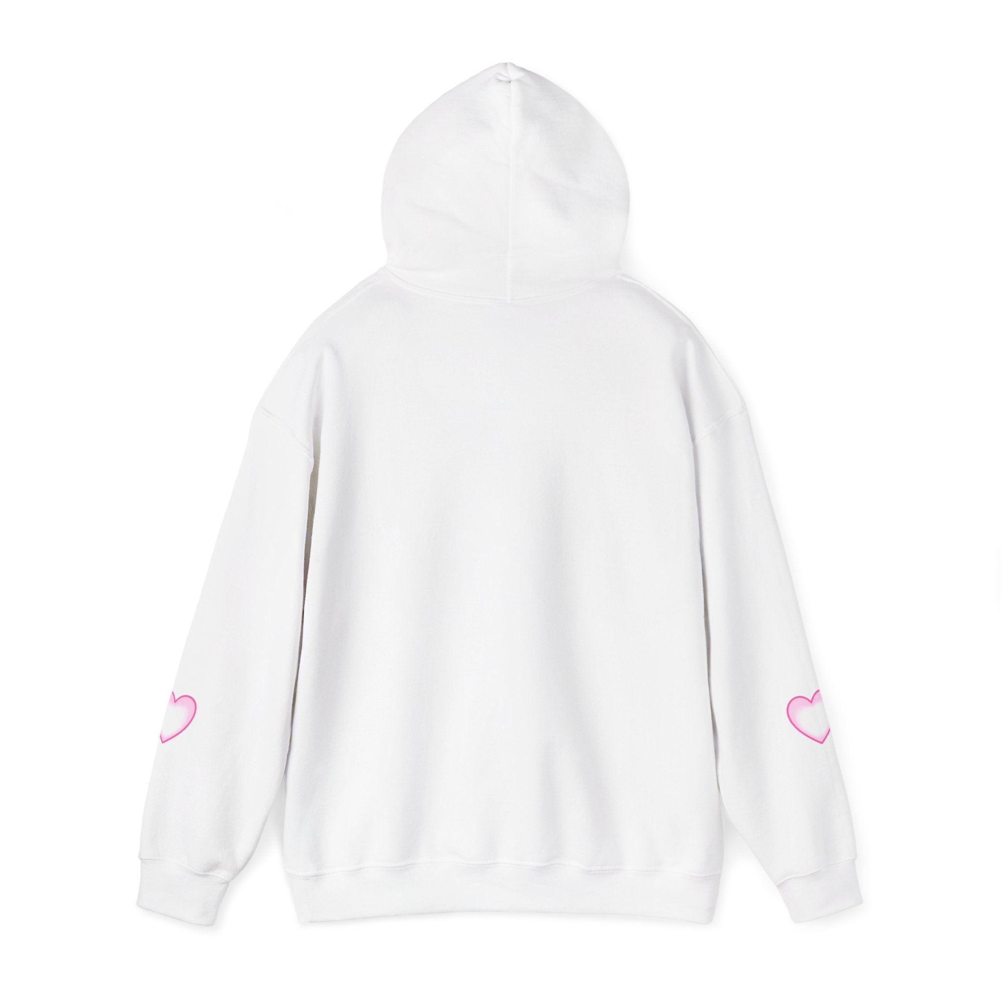 Christian Hoodie - "Loved by Abba" Pink Script with  Heart Sleeve Design