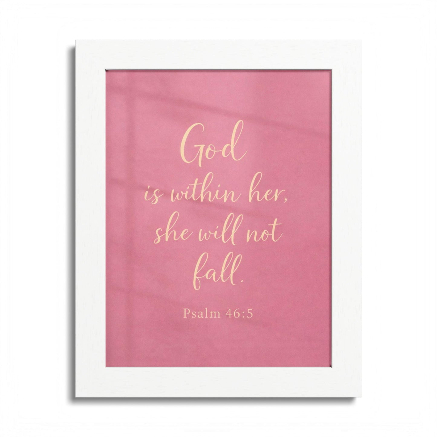 She Will Not Fall – Psalm 46:5 Scripture Wall Art