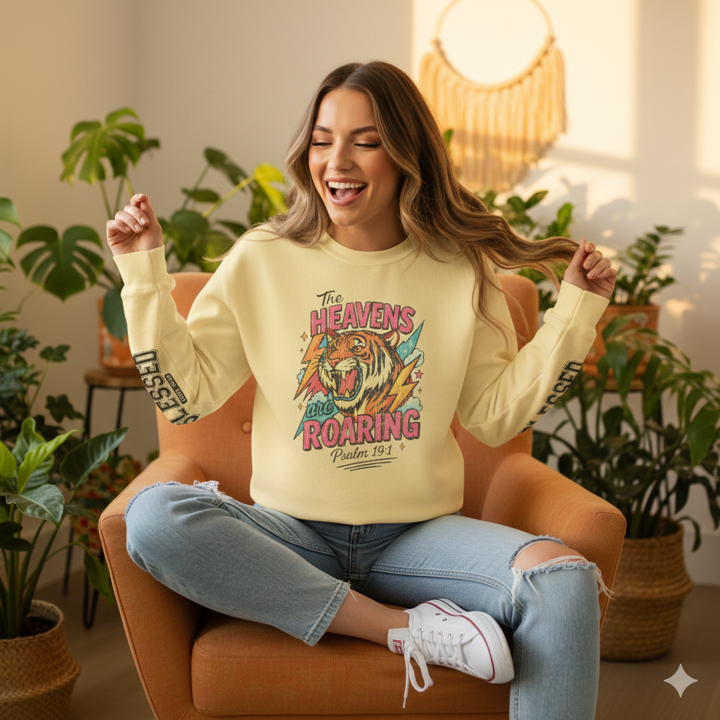 Crewneck Sweatshirt — “The Heavens Are Roaring”