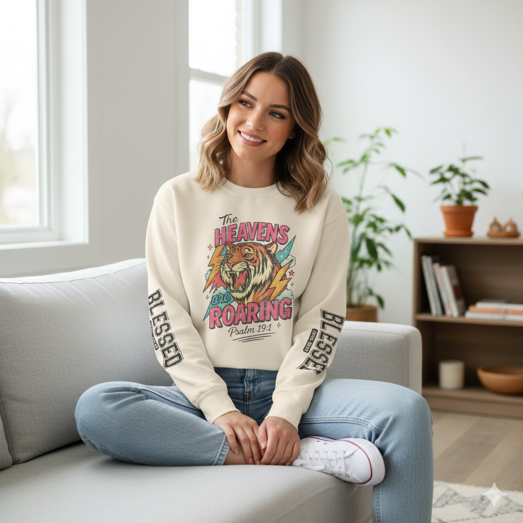 Crewneck Sweatshirt — “The Heavens Are Roaring”